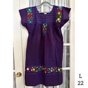 Mexican Aguacatenango Embroidered Tunic L.
